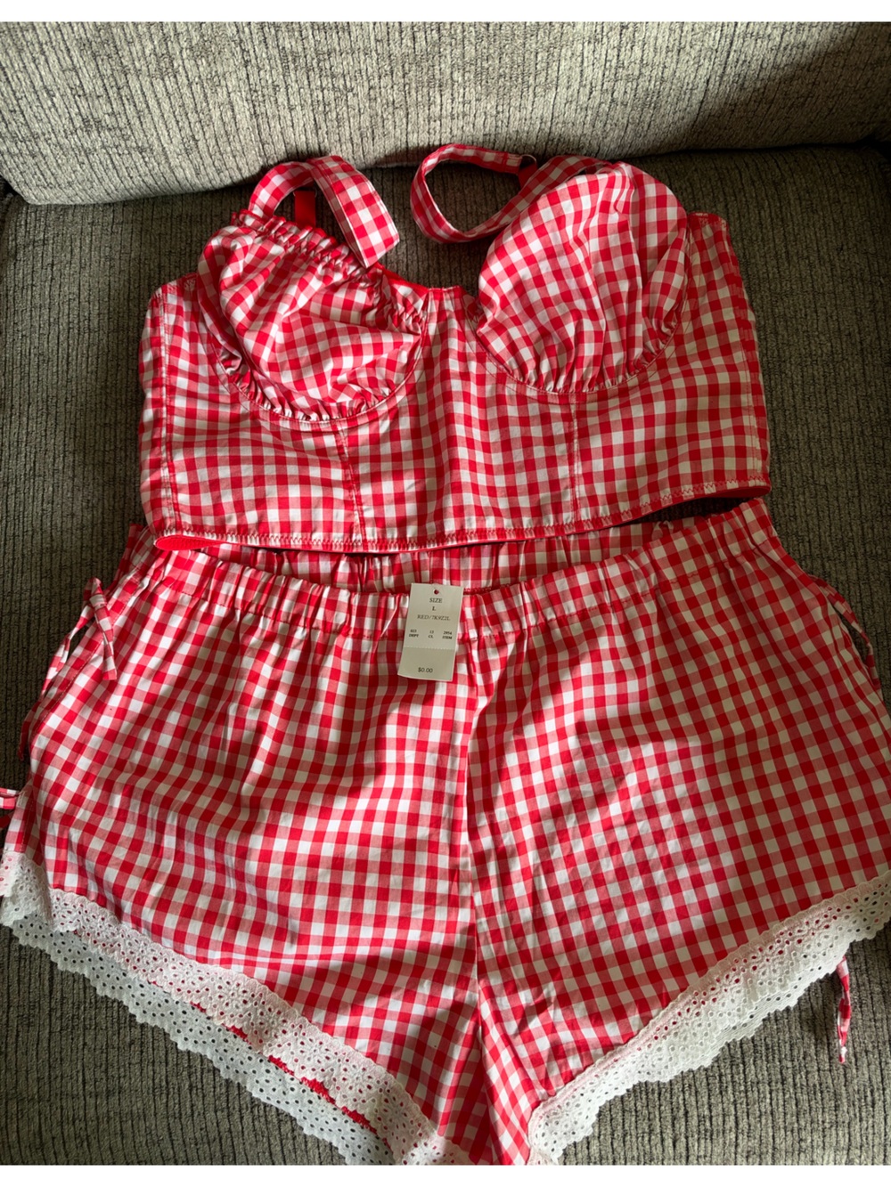 Gingham Pajama Set